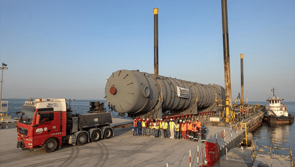 Ramsis Engineering W.L.L – Heavy Columns Transportation